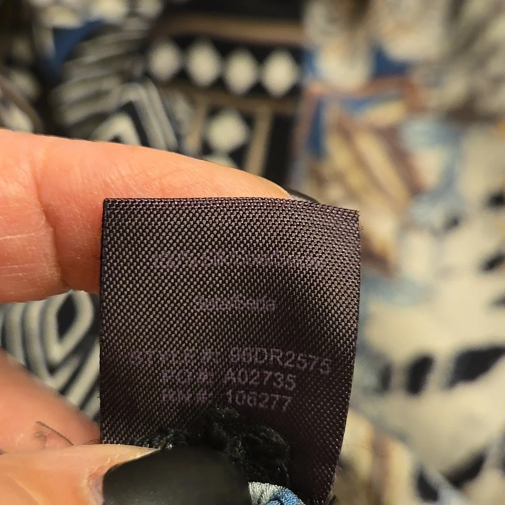 Hale Bob Floral Black, White, Blue Zebra Detail Luxuey Blouse - Picture 7 of 8